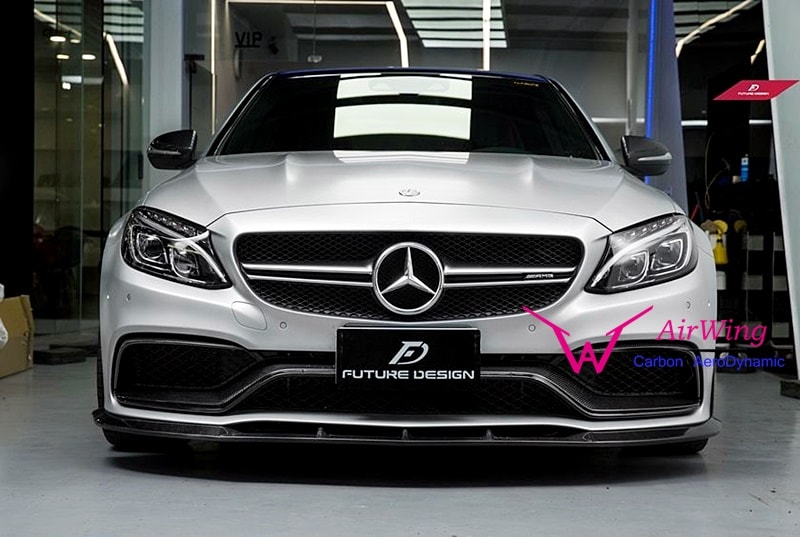 Mercedes-Benz W205 C63 - FD style carbon Front Lip Spoiler 02
